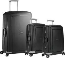 Coolblue Samsonite S'cure Spinner 75+55+55cm Black kofferset aanbieding