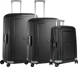 Coolblue Samsonite S'Cure Valise à 4 Roulettes 75+ 69+55 cm Black Set de Valises aanbieding