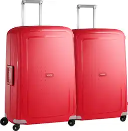 Coolblue Samsonite S'Cure Valise à 4 Roulettes 75cm Lot de 2 Crimson Red aanbieding