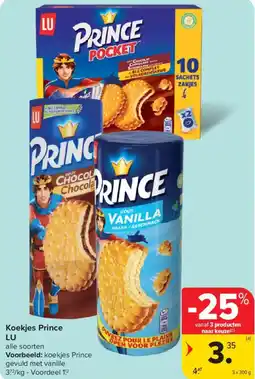 Carrefour Koekjes Prince LU aanbieding