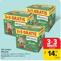 Carrefour Set sauzen Miracoli aanbieding