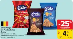 Carrefour Chips Rings en Patatas Fritas Croky aanbieding