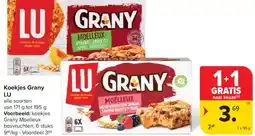 Carrefour Koekjes Grany LU aanbieding
