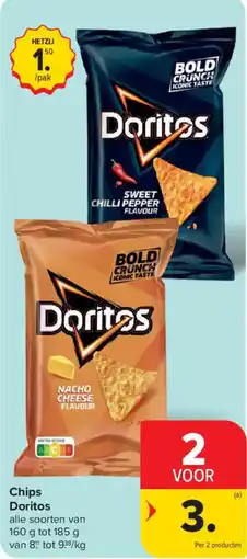 Carrefour Chips Doritos aanbieding