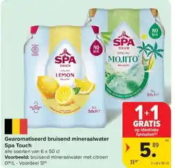Carrefour Gearomatiseerd bruisend mineraalwater Spa Touch aanbieding