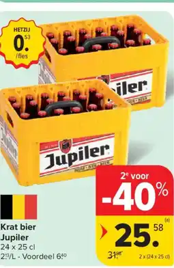Carrefour Krat bier Jupiler aanbieding