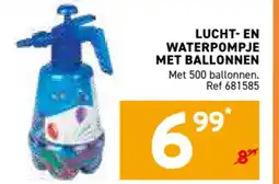 Trafic Lucht en waterpompje met ballonnen aanbieding