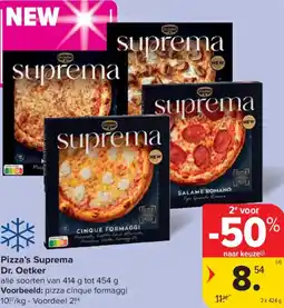 Carrefour Pizza's Suprema Dr. Oetker aanbieding