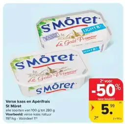 Carrefour Verse kaas en Apérifrais St Môret aanbieding