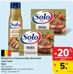 Carrefour Margarine of plantaardig alternatief voor room aanbieding