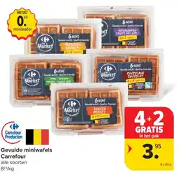 Carrefour Gevulde miniwafels Carrefour aanbieding