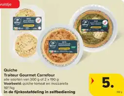 Carrefour Quiche traiteur gourmet carrefour aanbieding