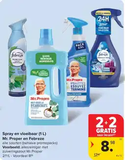Carrefour Spray en vloeibaar Mr. Proper en Febreze aanbieding