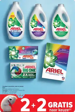 Carrefour Vloeibaar wasmiddel, pods en poeder Ariel aanbieding