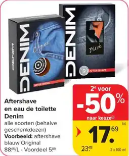 Carrefour Aftershave en Eau de Toilette Denim aanbieding