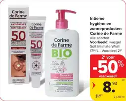 Carrefour Int Intieme Hygiëne en Zonneproducten Corine de Farme aanbieding