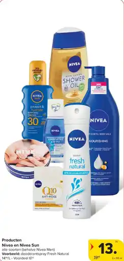 Carrefour Producten Nivea en Nivea Sun aanbieding