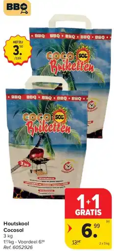 Carrefour Houtskool Cocosol aanbieding