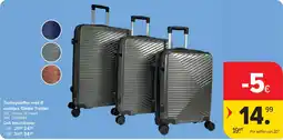 Carrefour Trolleykoffer met 8 wieltjes Globe Trotter aanbieding