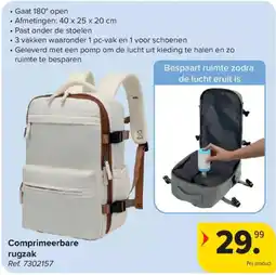 Carrefour Comprimeerbare rugzak aanbieding