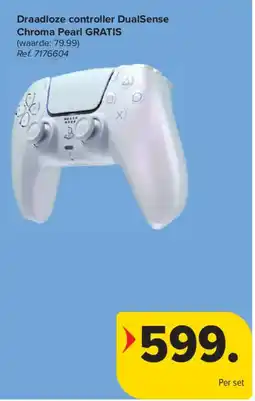 Carrefour Draadloze controller DualSense Chroma Pearl Gratis aanbieding