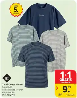 Carrefour Tex T-shirt voor heren aanbieding
