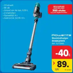Carrefour Rошепта Steelstofzuiger RH6820WO aanbieding