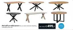 Woonsquare Stel zelf uw tafel samen aanbieding