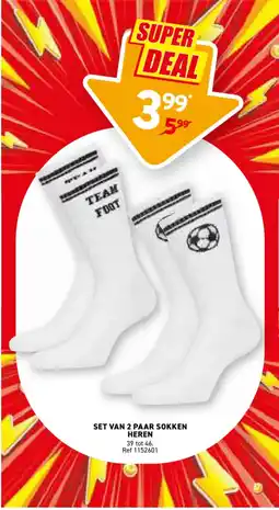 Trafic Set van 2 paar sokken heren aanbieding