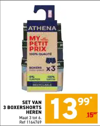 Set van 3 boxershorts heren