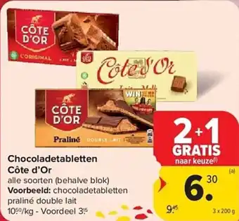 Chocoladetabletten Côte d'Or