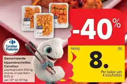 Carrefour Gemarineerde Kippenbrochettes Carrefour aanbieding