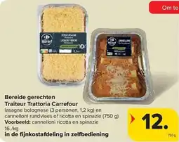 Carrefour Bereide gerechten Traiteur Trattoria Carrefour aanbieding