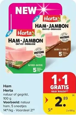 Carrefour Ham Herta aanbieding