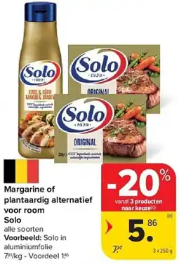 Carrefour Margarine of Plantaardig Alternatief voor Room aanbieding