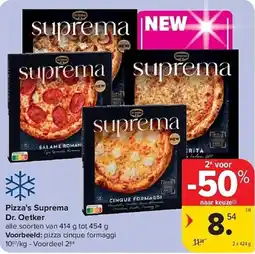 Carrefour Pizza's Suprema Dr. Oetker aanbieding