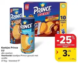 Carrefour Koekjes Prince LU aanbieding