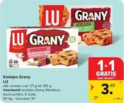 Carrefour Koekjes Grany LU aanbieding