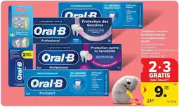Carrefour Tandpasta, manuele tandenborstels en vervangborsteltjes Oral-B aanbieding
