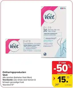Carrefour Ontharingsproducten Veet aanbieding
