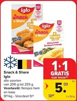 Carrefour Snack & Share Iglo aanbieding