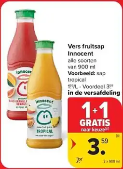 Carrefour Vers fruitsap Innocent aanbieding