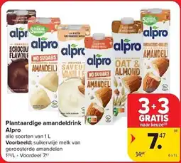 Carrefour Plantaardige amandeldrink Alpro aanbieding