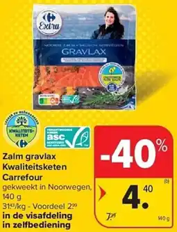 Carrefour Zalm gravlax Kwaliteitsketen Carrefour aanbieding