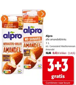 Colruyt Alpro Geroosterd Mediterranean Amandel aanbieding