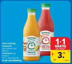 Carrefour Vers fruitsap Innocent alle soorten aanbieding