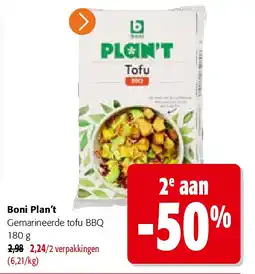 Colruyt Boni Plan’t Gemarineerde tofu BBQ 180 g aanbieding