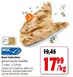 Colruyt Boni Selection gemarineerde heekfilet aanbieding