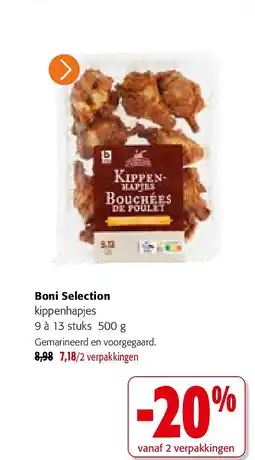 Colruyt Boni Selection kippenhapjes 9 à 13 stuks 500 g aanbieding