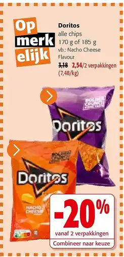 Colruyt Doritos Nacho Cheese Flavour aanbieding